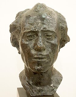 Bronze bust of Mahler by Auguste Rodin, 1909