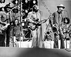 The Beach Boys performing in Central Park, July 1971[128]