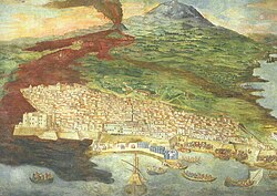 Mount Etna erupting in 1669