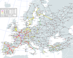 Operational high-speed railway lines