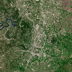 Austin as seen from space, 2020