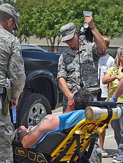 Heat stroke treatment at Baton Rouge during the 2016 Louisiana floods