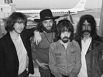 The Byrds in 1970, L to R: McGuinn, Skip Battin, Clarence White, Gene Parsons; the most stable and longest-lived of any Byrds lineup.
