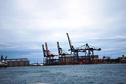 Portion of the port of Veracruz