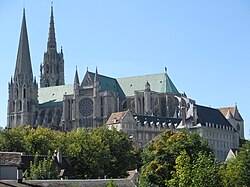 Chartres Cathedral, France, a famous landmark that draws both pilgrims and art lovers.