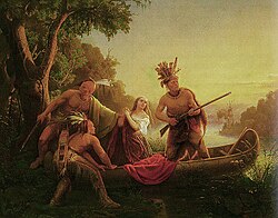 The abduction of Jemima Boone by Shawnee in 1776