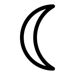 Decrescent symbol for the Moon