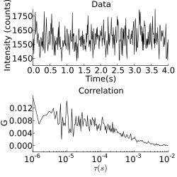 FCS raw data and correlated data.
