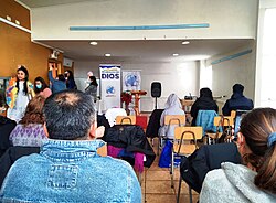 Cult of Reconcíliate con Dios Evangelistic Church, in Ampliación Amanecer Neighborhood's Community Center.