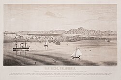 View of San Diego Bay in 1873 following the U.S. conquest of California