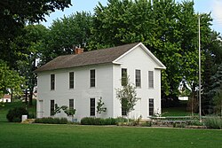 A modern replica of the Dakota Territorial Capitol building stands in Yankton's Riverside Park.