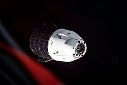 SpaceX Dragon 2 spacecraft, designed to deliver crew and cargo to and from the International Space Station (cargo version shown)