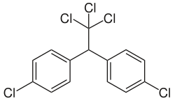 Chemical structure of DDT