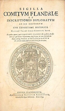 Title page of Olivier de Wree's Sigilla comitum Flandriae (1639)