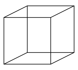 The Necker cube, an ambiguous image