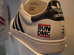Adidas sneakers with the Run-DMC logo