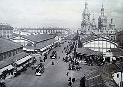 The Saviour Church on Sennaya Square in Leningrad was one of many notable church buildings destroyed during the Khrushchev Thaw.
