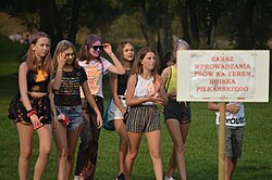 Some teenage girls enjoying the end of summer in Poland (2019). Pubertal onset has become sooner around the world.