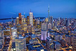 The Toronto financial district is the second-largest financial centre in North America, the seventh-largest globally in employment and the heart of Canada's finance industry.[226]