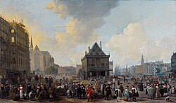 Amsterdam's Dam Square in 1656 by Johannes Lingelbach