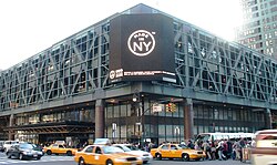 Port Authority Bus Terminal, the world's busiest bus station, at Eighth Avenue and 42nd Street[555][556]