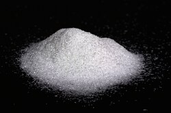 Crystals of E621 monosodium glutamate (MSG), a flavour enhancer