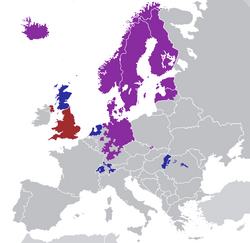 Map of Protestant Christianity in Europe by main denomination. Lutheranism Calvinism Anglicanism