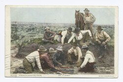 Cowboys playing a craps game