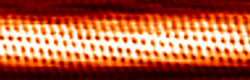 A scanning tunneling microscopy image of a single-walled carbon nanotube
