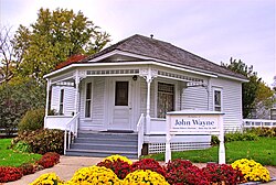 The house in Winterset, Iowa, where Wayne was born