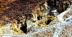 Entrance to the adit of a chromite mine, Mutorashanga.