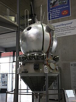 Replica of the Vostok space capsule, which carried the first human into orbit, at Technik Museum Speyer