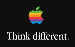 "Think Different", an Apple slogan introduced in 1997
