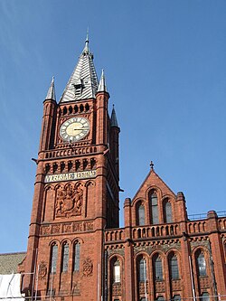 "Red brick" Victoria Building at the University of Liverpool.