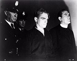 Cagney and Pat O'Brien in the endlessly debated final walk