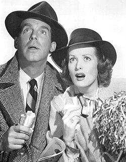 Fred MacMurray and O'Hara in Father Was a Fullback (1949)
