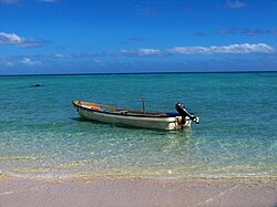 A kwassa kwassa, a small fishing boat used by smugglers to reach Mayotte