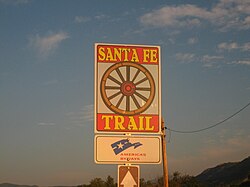 Santa Fe trail sign