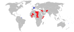 France French military interventions since 2001: Afghanistan; Ivory Coast; Chad; Libya; Somalia; Mali; Central African Republic; Syria; Iraq.