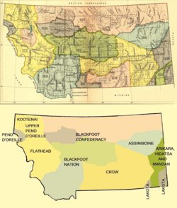 Early Indian treaty territories in Montana