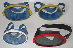 GOST 20568:1975 compliant Russian and Ukrainian diving masks