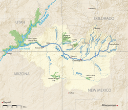 Rivera's explorations were in the watersheds of the San Juan and Colorado Rivers of Colorado and Utah.