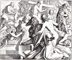 The Vision of Isaiah is depicted in this 1860 woodcut by Julius Schnorr von Karolsfeld.
