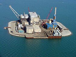 Northstar Island, an artificial island northwest of Prudhoe Bay, is a site of oil and gas drilling