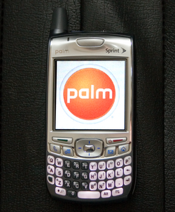 The Palm Treo 700p is one of many smartphones produced that combines Palm PDA functions with a cell phone, allowing for built-in voice and data.