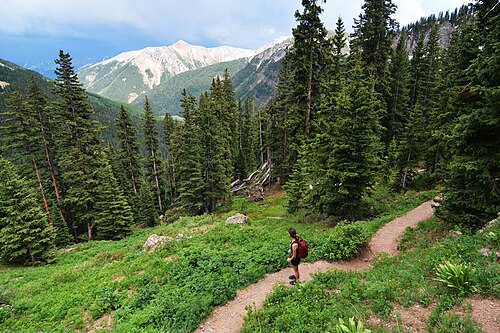 Hiking in the San Juan Mountains, Colorado, United States