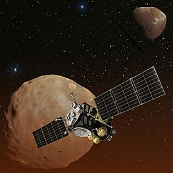 Artist's concept of Japan's Martian Moons eXploration (MMX) spacecraft, planned for launch in 2024
