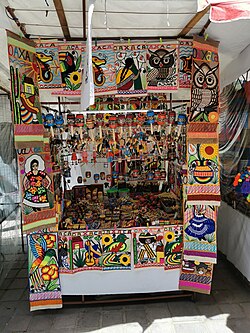 A street vendor at the Oaxaca zócalo