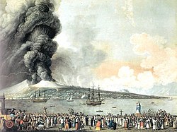 The eruption of Vesuvius in 1794