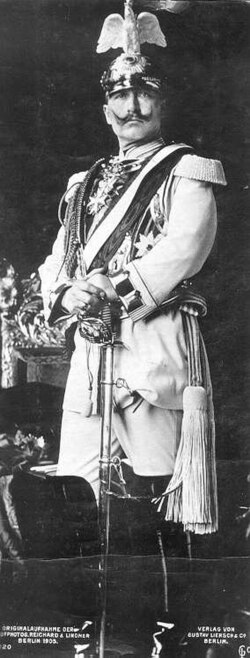 Wilhelm indulging in his famed appreciation of flamboyant uniforms